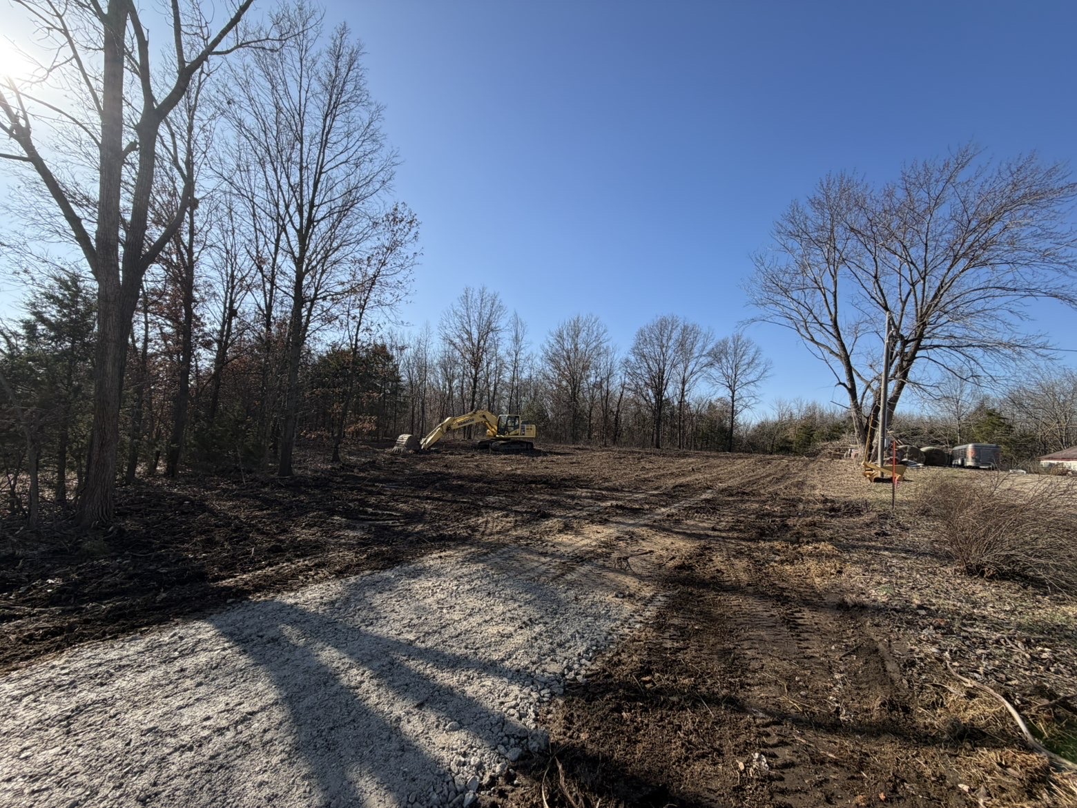 Construction site preparation grading northeast Missouri